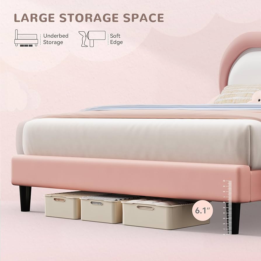 とむとむ Amazon.com: YITAHOME Twin Size Bed Frame, LED Bed Frame with